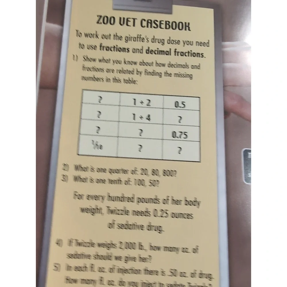 Zoo‎ Vet Exciting Real Life Math Suitable For Ages 10+ Orange Level Real Life...
